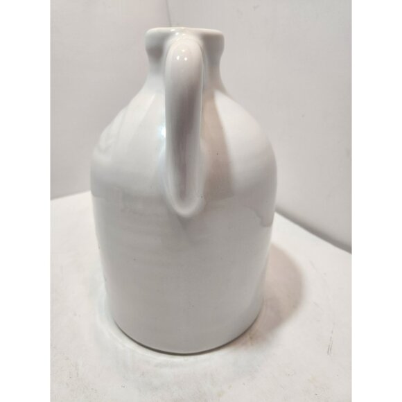 Vtg Harris Potteries Chicago White Stoneware 1/2 Gal Jug Peppermint French Chic - Picture 3 of 10